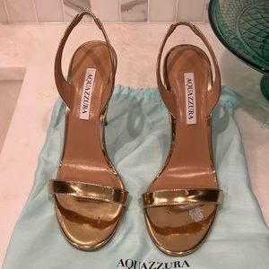 Gold Aquazzura Slingback Sandal. All reasonable offers considered. 👌🏻